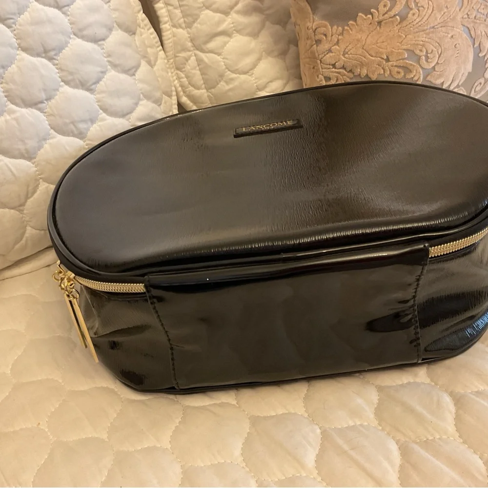 Lancôme Black Patent Cosmetic/ Travel Case